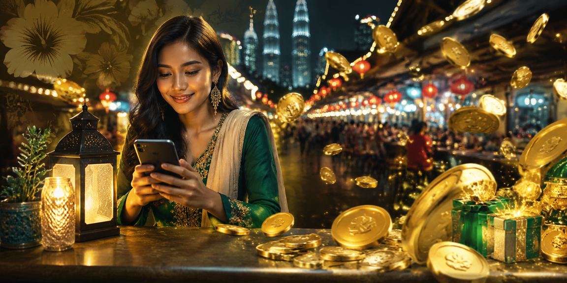 Pemain menikmati taruhan bola sepak dalam talian di Kuala Lumpur sempena perayaan Hari Raya